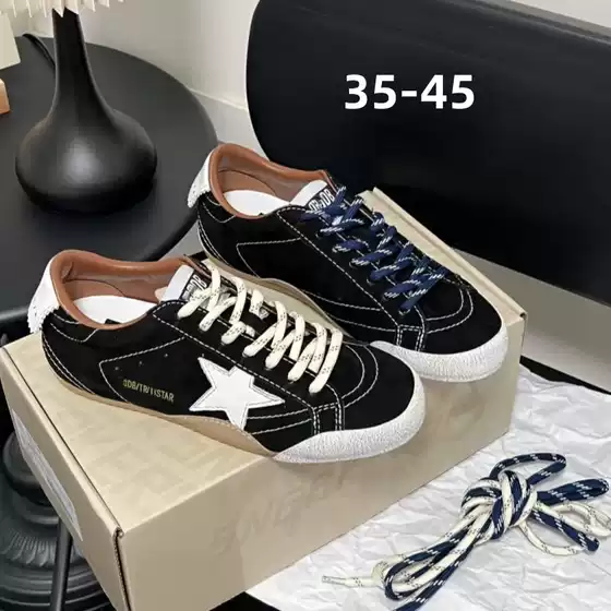 G-Star Vintage Star Sneakers Distressed Retro Men's & Women's Genuine Leather Round Toe Colorblock German Training Shoes Two-Tone Laces Casual Sport Shoes