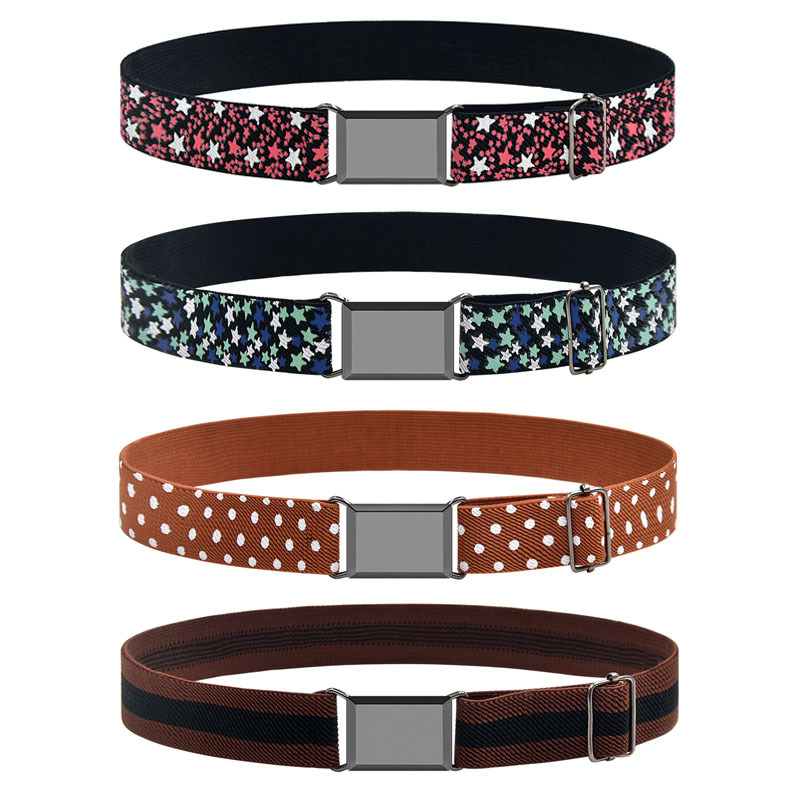 Cinturón perezoso transfronterizo en stock Cinturón de jeans con hebilla de longitud ajustable elástica para niños