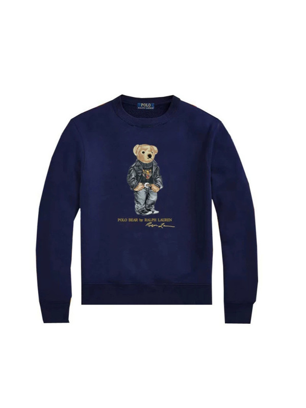 2026 Cross-Border Supply Round Neck Sweatshirt Men's Polo Long Sleeve Pullover Autumn Casual Base Shirt Bear 2026 Cross-Border Supply Round Neck Sweatshirt Men's Polo Long Sleeve Pullover Autumn Casual Base Shirt Bear