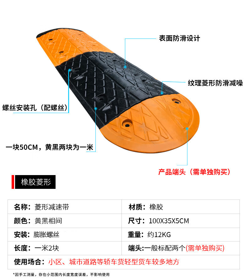 橡胶减速带汽车公路道路减速板加油站限速缓冲带停车场铸钢减速带-阿里巴巴