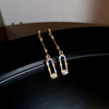 Silver needle, zirconium, crystal from pearl, design earrings with tassels, flowered, European style, high-quality style