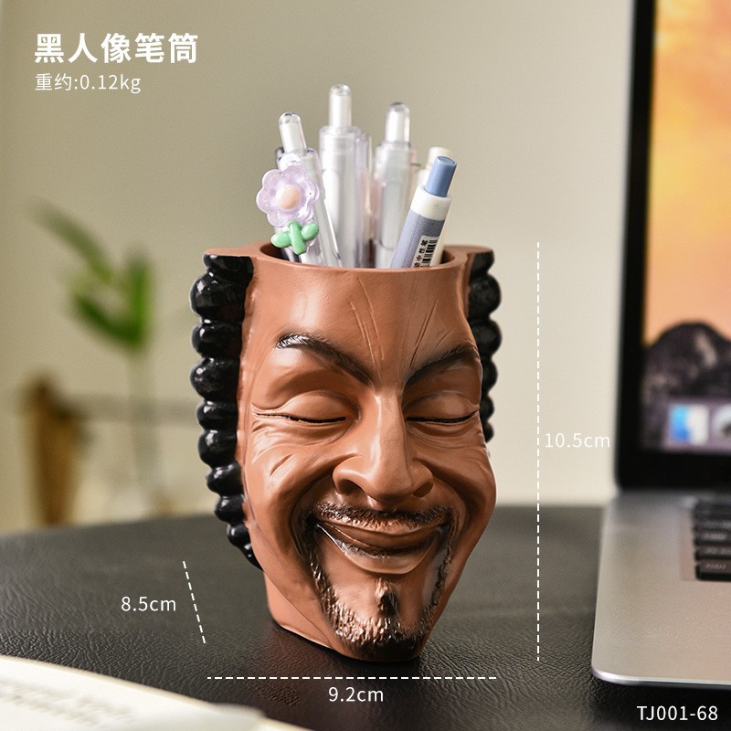 흑인 초상화 연필꽂이