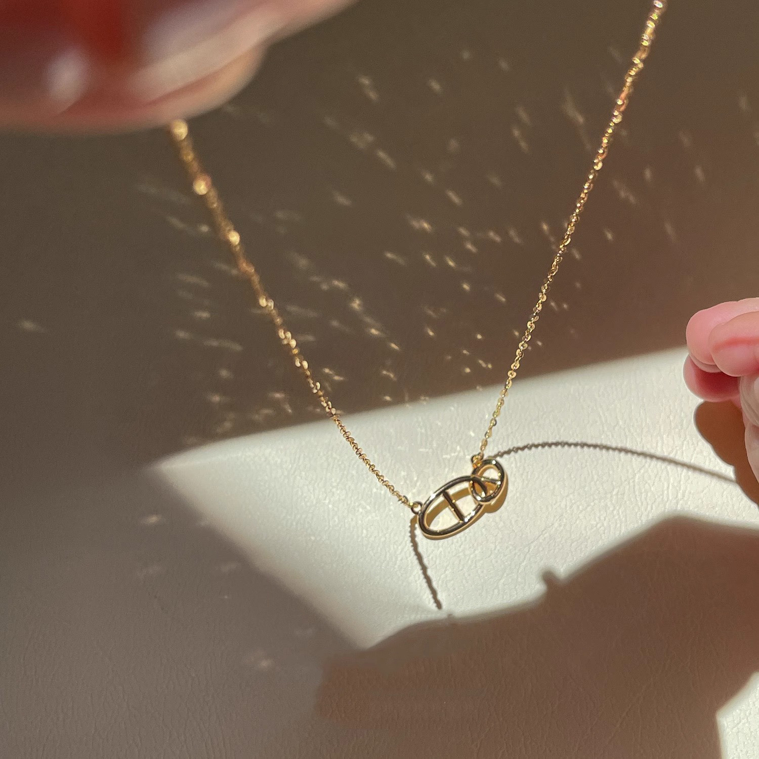 S925 Classic Pig Nose Necklace Women's Sterling Silver Plated 14K Gold Elegant All-match High-end Light Luxury Niche Clavicle Chain