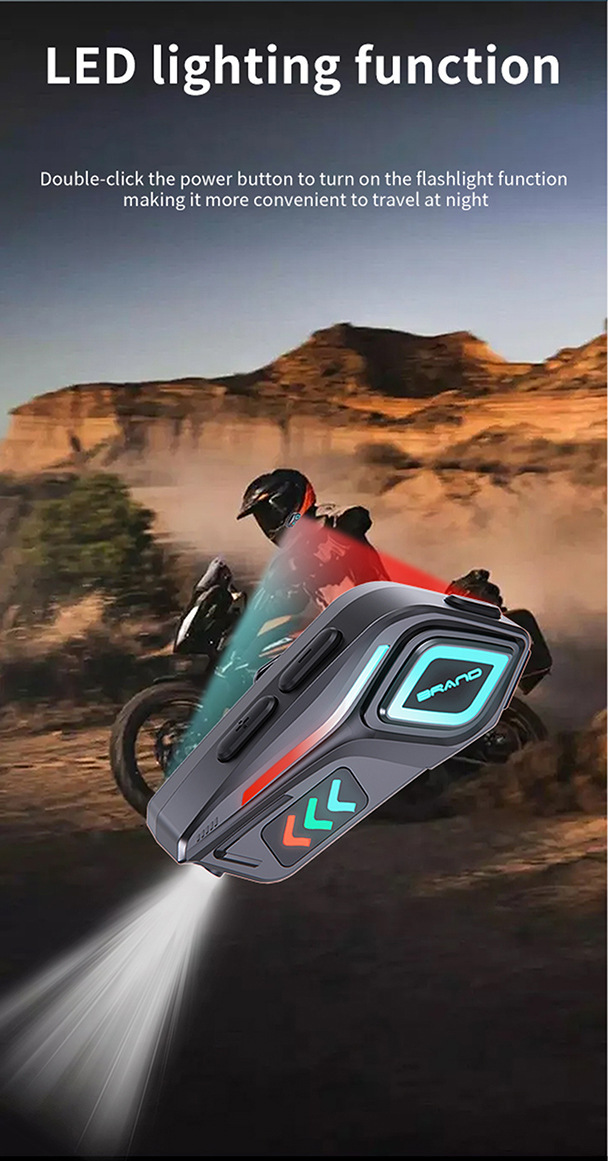 Multi-Style Helmet-Specific Bluetooth Headset for Takeaway Riders, Motorcycle Intercom, Motorcycle Waterproof and Noise-Cancelling Helmet Headset