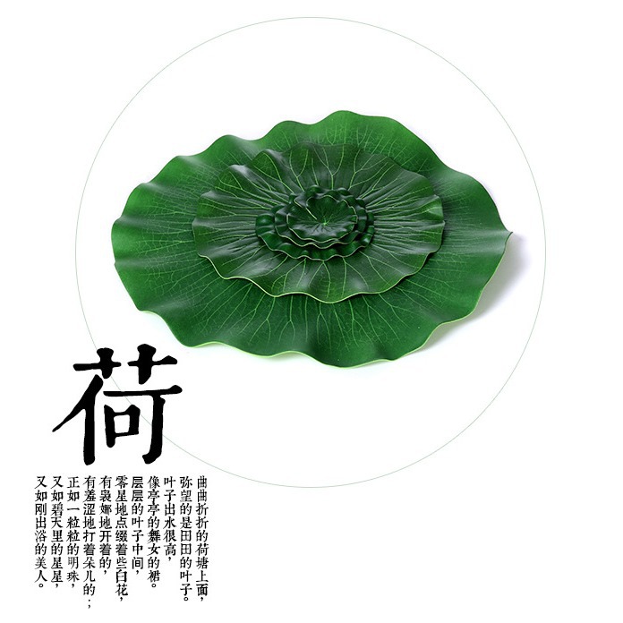 Loto artificial hoja de loto flor artificial planta verde agua flotador pecera piscina decoración danza apoyos paisaje simulación hoja de loto