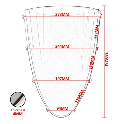 Motorcycle front windshield – for Ducati Panigale