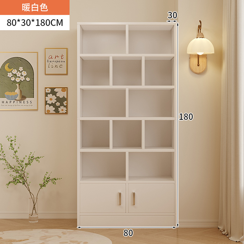 Estante de libros doméstico moderno y simple almacenamiento de suelo integrado contra la pared armario de almacenamiento sub-salón de estar mostrador de libros