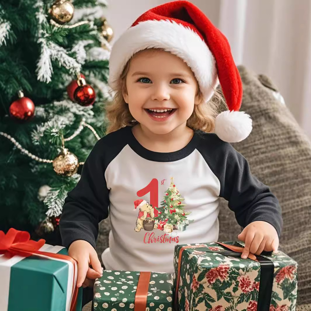 Long -sleeved Shoulder Christmas New Year Sisters and Baby Pretend…