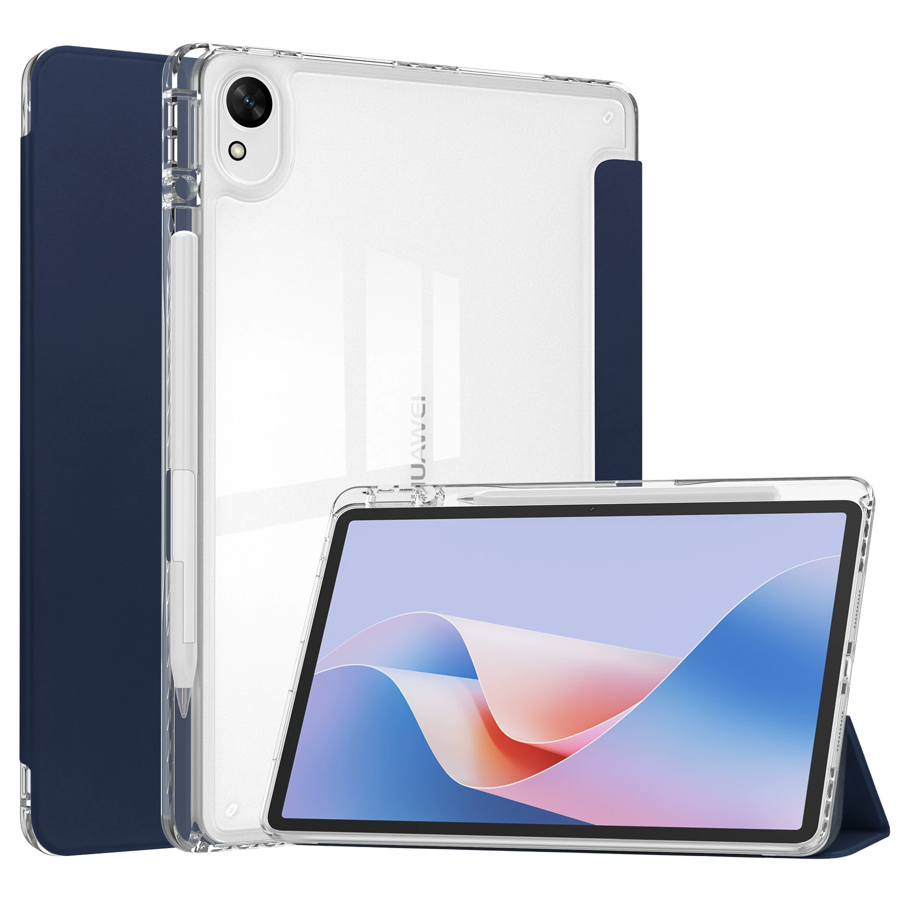Защитный чехол из прозрачного акрила для Huawei MatePad 11.5S, полный набор, с отделением для стилуса, против падений