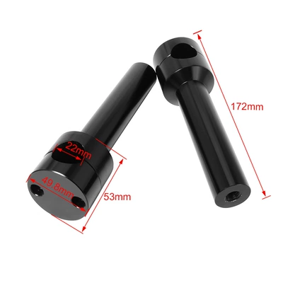 Motorcycle Accessories Cruising Car Prince Car Refitted Car Handlebar Seat Handlebar Column Plus High Column Handlebar Fixed Code (Motorcycle Handle Cover) - 22-black