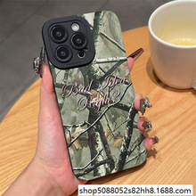 森林树枝适用iPhone11/12/13/14保护套苹果15/16ProMax硅胶手机壳