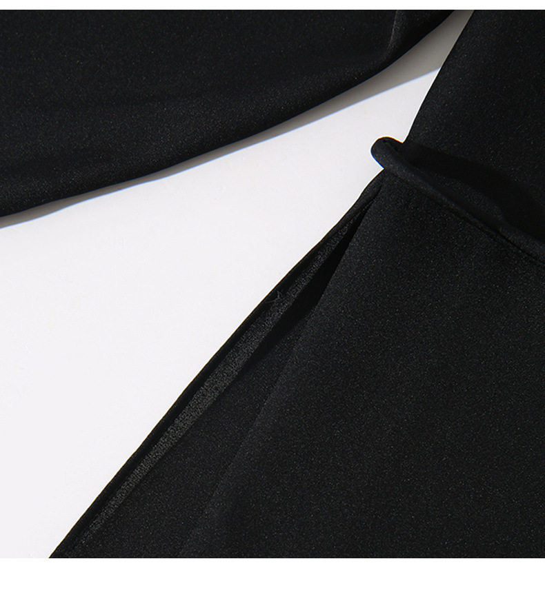 Áo blazer nữ satin thắt eo dáng ôm kiểu Pháp thanh lịch — Trắng ngọc trai, Xám nhạt, Đen đá chi tiết 24