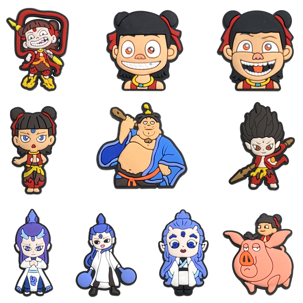 Jequete de combinación de zapatos Hello Kitty botones de flores accesorios de zapatos jibitz 65 pegamento blando PVC Zhibixing