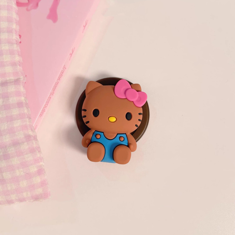 新款立体硅胶kitty猫适用MagSafe磁吸支架强吸附力可伸缩桌面气囊|undefined