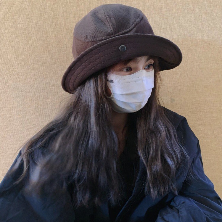 日系复古毛呢渔夫帽子女2025秋冬新款简约百搭遮阳盆帽|undefined