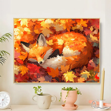 跨境一件代发数字油画批发无框风景4050亚马逊wish颜料FBA厂玄关