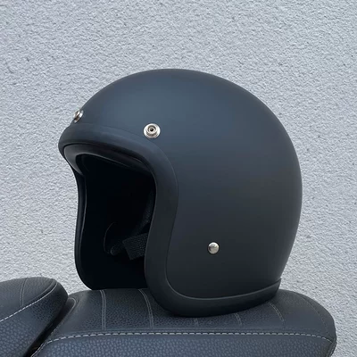500Tx Helmet Half Helmet: Motosiklet kaskı (dəbilqə) - matt-black-s