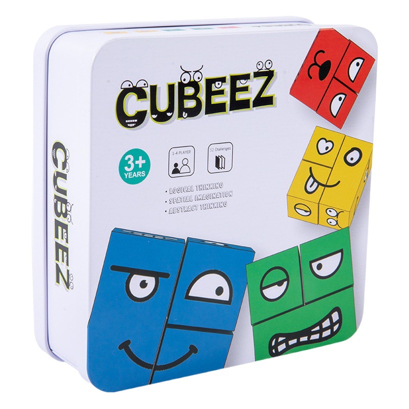 Bloques de construcción de cubos que cambian la cara desarrollo de inteligencia para bebés divertido juego de mesa pensamiento geométrico tridimensional entrenamiento juguetes educativos para niños