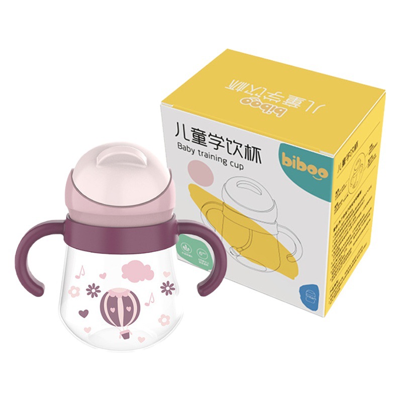 Taza para beber con pajita Tritan, para niños, botella de agua para bebés, suministros para madres e hijos, al por mayor