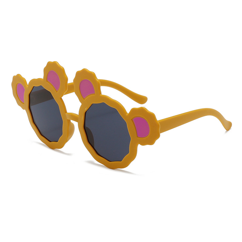 Gafas de Sol Infantiles de Oso Marco de PC y Lentes de AC Protección UV400 para Viajes y Fiestas