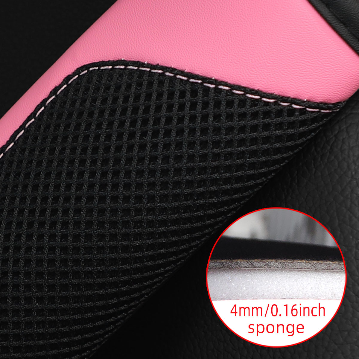 Pu Leather Three-Dimensional Breathable Mesh Shoulder Pads New Style Seatbelt Decoration Car Accessories Cross-Border E-Commerce Aliexpress