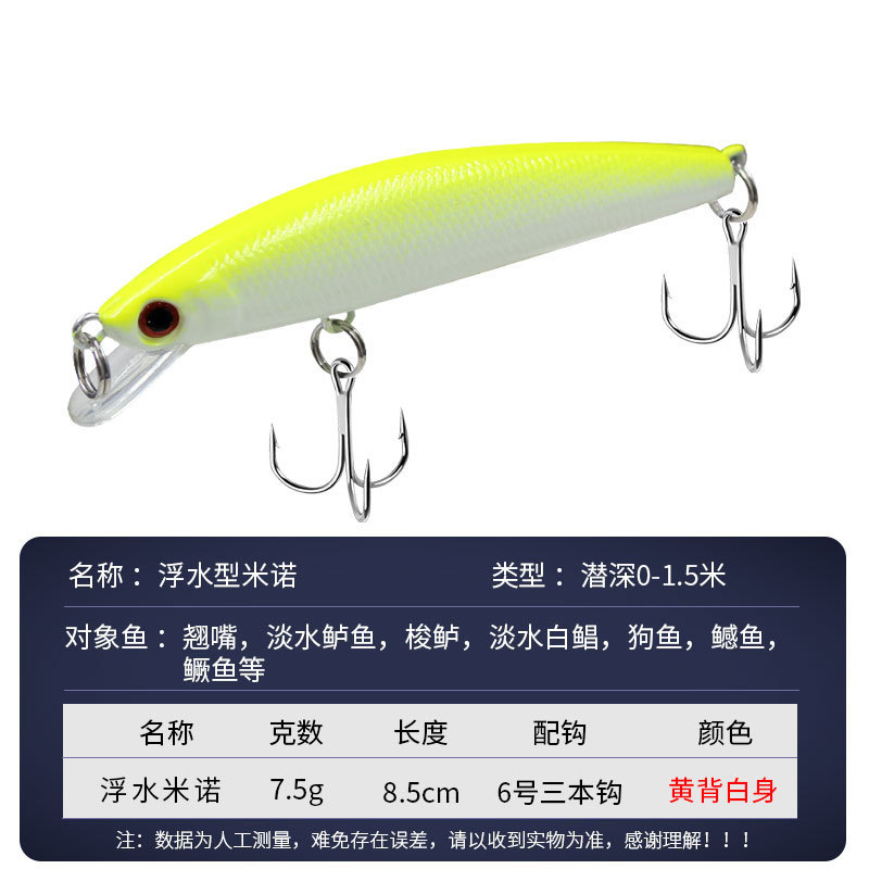 8,5 cm 7,5g de cebo Minoluya cebo falso biónico de calamar cebo artificial de cebo duro artes de pesca comercio electrónico transfronterizo