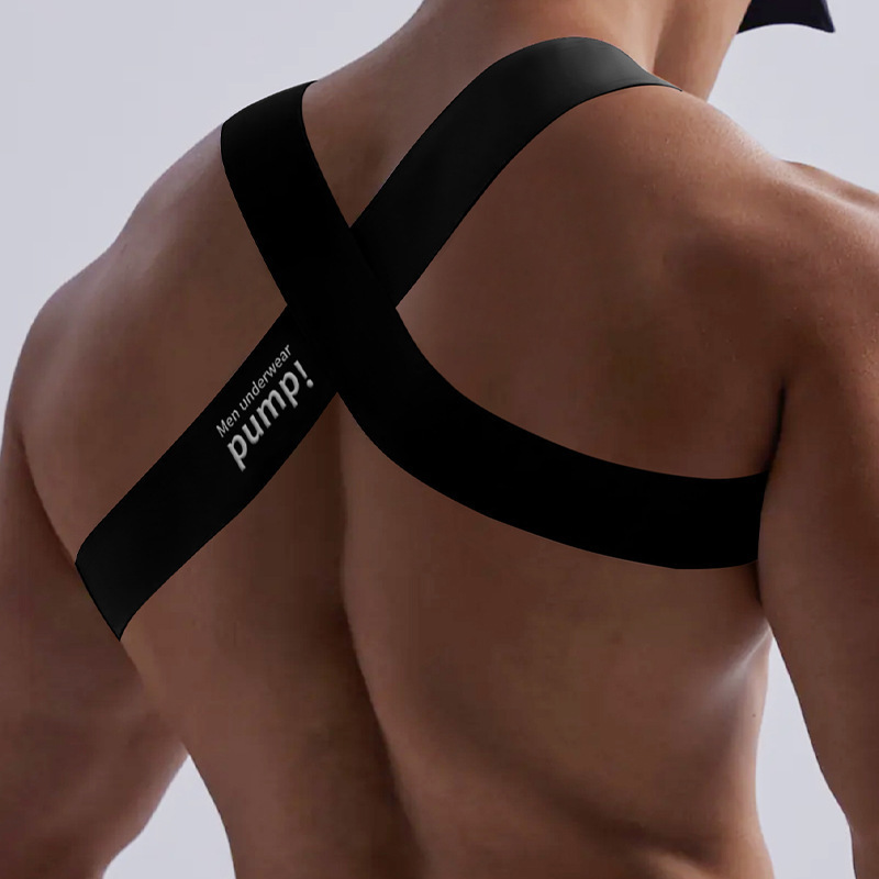 Mp1051 Nightclub-Style Chest Harness for Men, Fitness, Sexy, Trendy Dance Performance Decorative Camisole Shoulder Strap