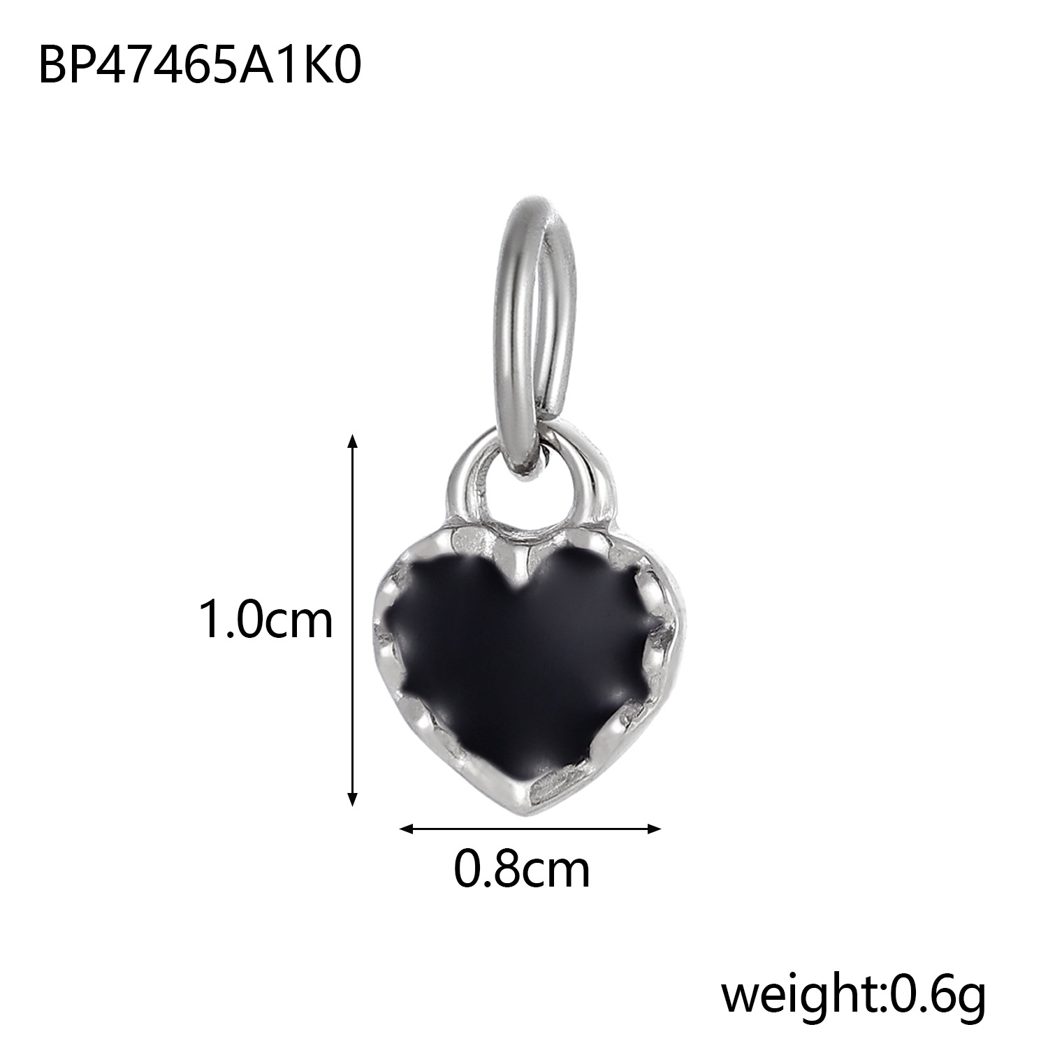 2g Weight Pendant Jewelry Making Type 8*10mm Jewelry Making Size DIY Jewelry Accessories Classification 1 Piece Quantity Titanium Steel Material Heart Shape Pattern Plating Design Simple Style Style 1 Piece 8*10mm Titanium Steel Heart Shape Pendant 5