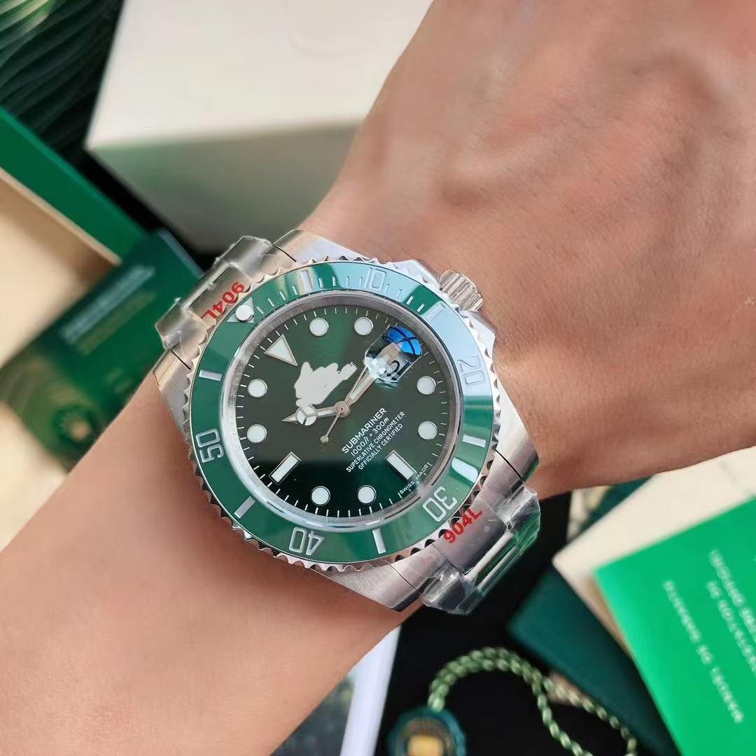 Ventas directas de fábrica C fábrica verde reloj fantasma de agua negra negocio de los hombres reloj mecánico automático luminoso reloj impermeable