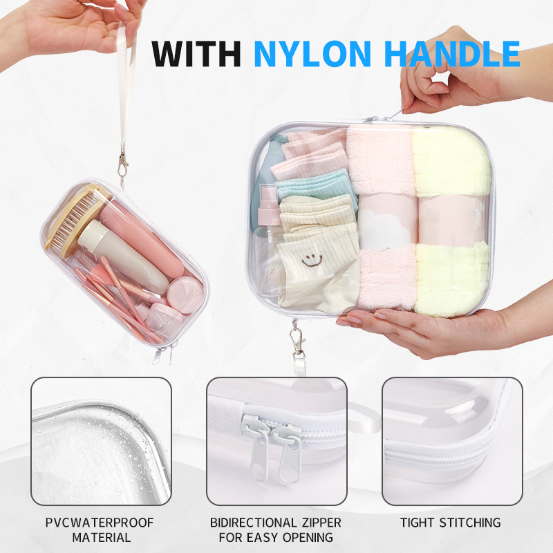 2026 Amazon Travel Storage Bag Set for Storing Home Cosmetics, Toys, Zipper Hard Plastic Pet Box with Rope