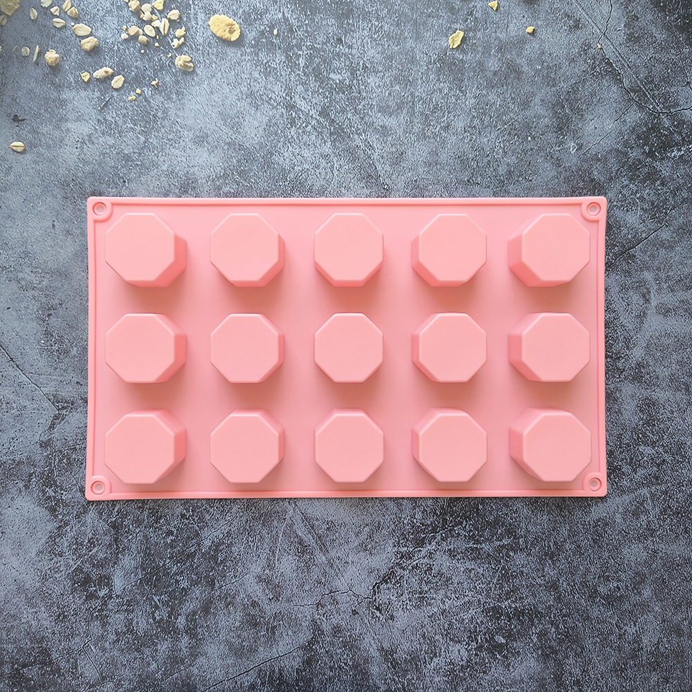 15 líneas 8 lados 72 columnar pastel de chocolate molde de silicona DIY pudín dulces herramientas de cocina para hornear