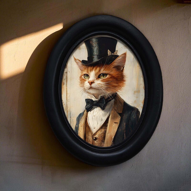 Cross-Border Hot-Selling Elegant Kitten Solid Wood Oval Photo Frame Creative Retro Picture Frame Photo Wall Combination Manufacturer Wholesale Cross-Border Hot-Selling Elegant Kitten Solid Wood Oval Photo Frame Creative Retro Picture Frame Photo Wall Combination Manufacturer Wholesale