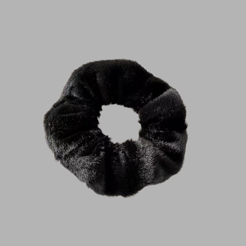검정색 밍크 퍼 곱창 밴드