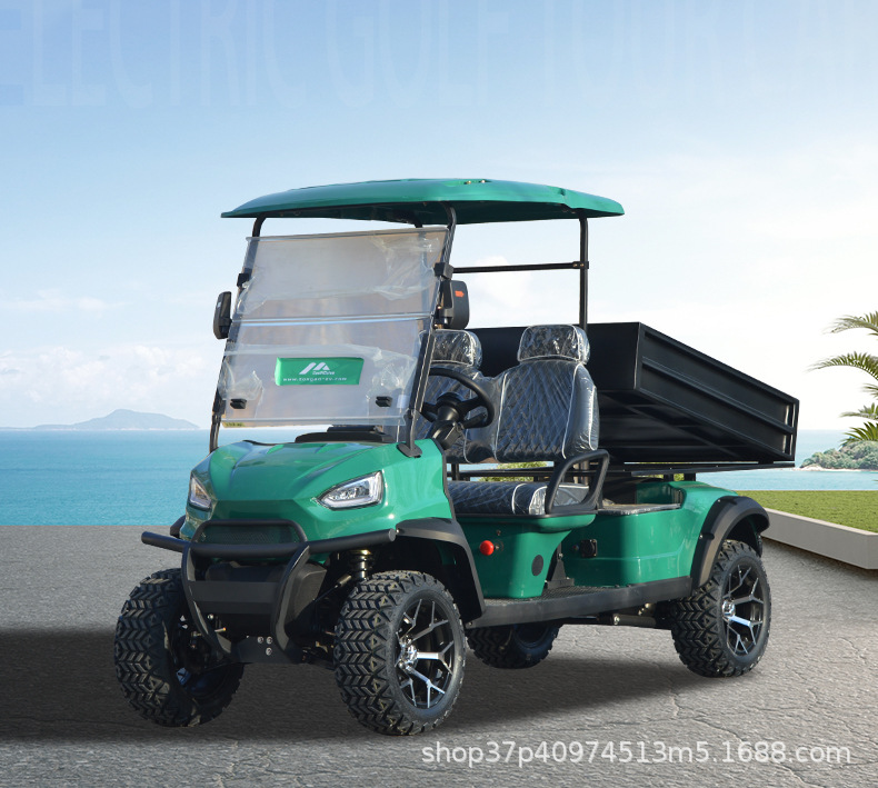 Electric Golf Cart Scenic Park Tour Off-road Electric Sightseeing Car Four-wheel 2-seat Bucket Export