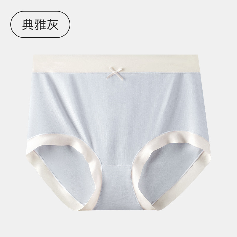 Ropa interior de mujer de cintura alta de talla grande cómoda piel agradable de seda de morera entrepierna antibacteriana cintura alta ropa interior elástica grande de mujer en stock