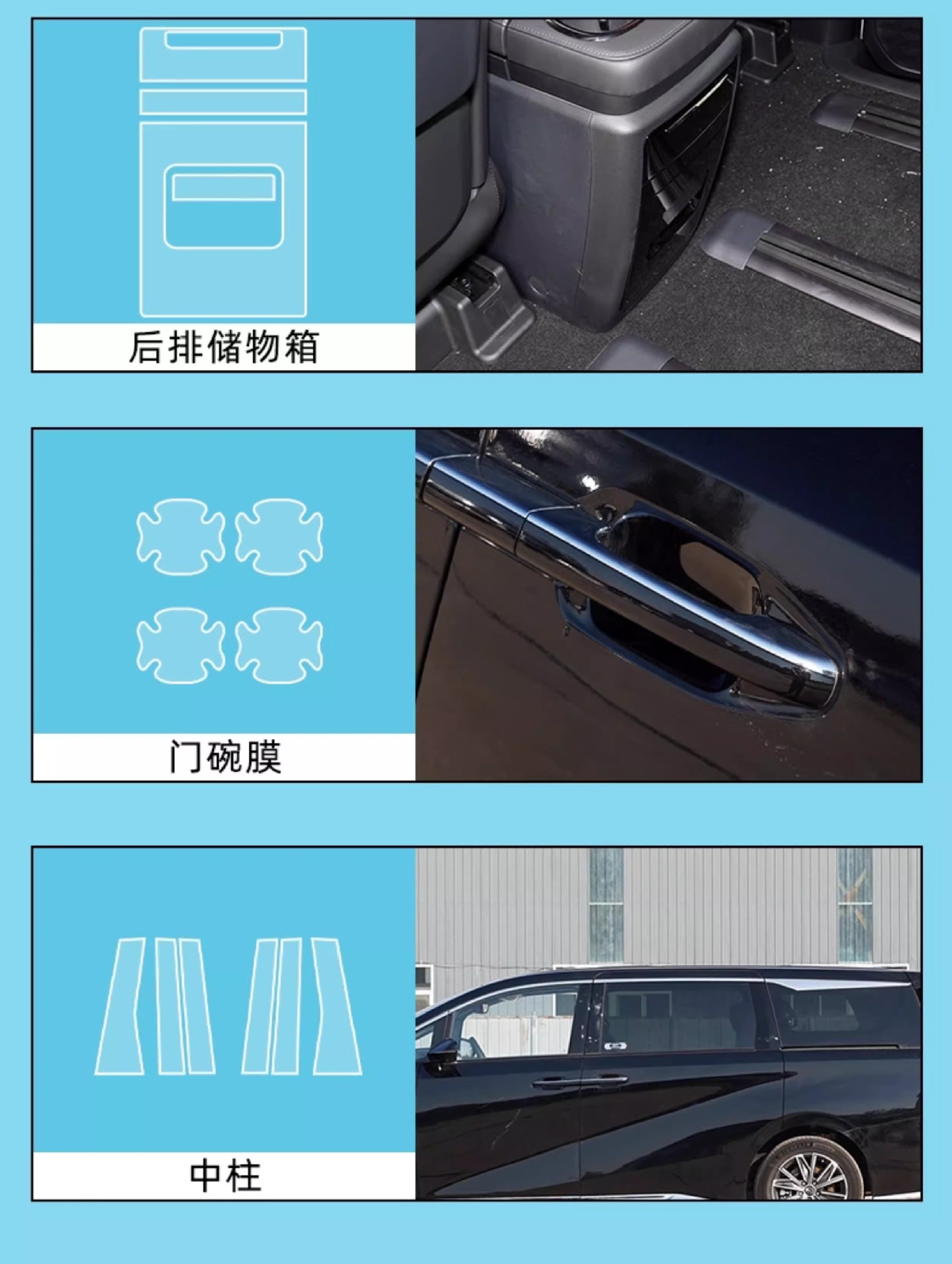 25 Gac Trumpchi M8 Master Legend Master Rear Armrest Protective Film Central Control Navigation Screen Tempered Film