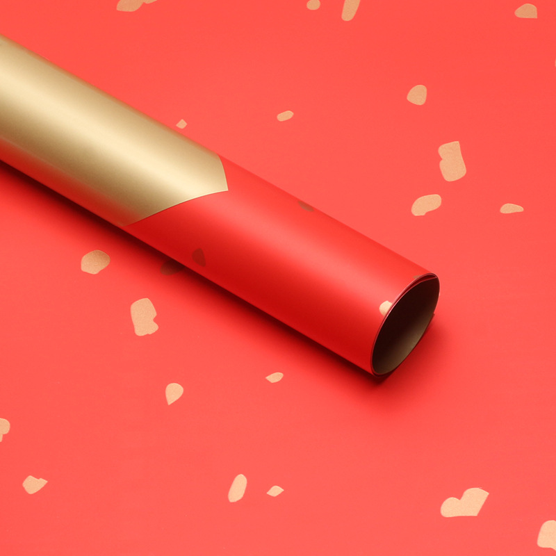 Roland Espolvorear papel dorado papel de embalaje de flores material impermeable y engrosado floristería de dos colores papel de embalaje de ramo de flores