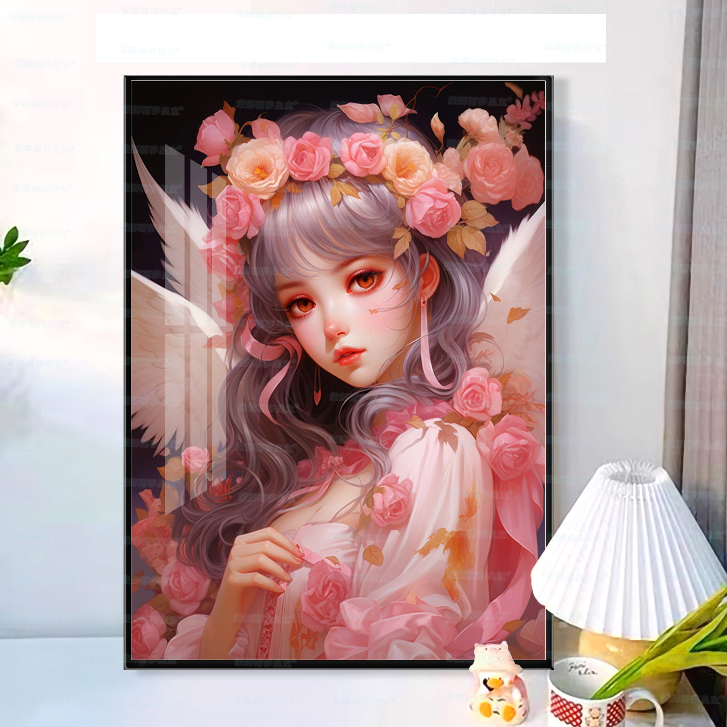 Mona Lisa Real Angel Girl 2026 nueva pieza hermosa lindo dibujo animado bordado pintura decorativa