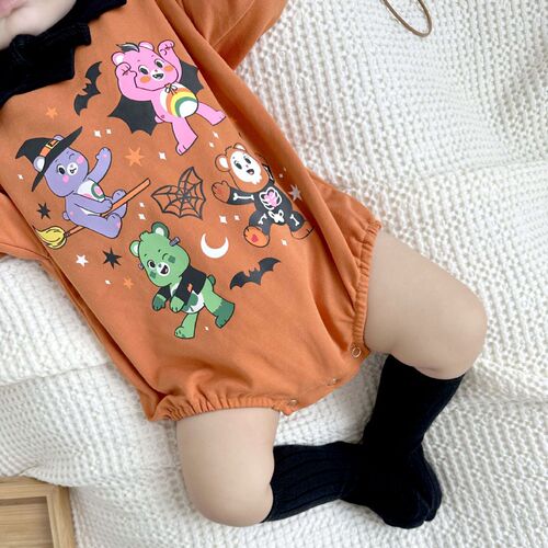 ins Korean style baby jumpsuit 24 autumn Halloween small animal print harem baby festival bag fart clothing