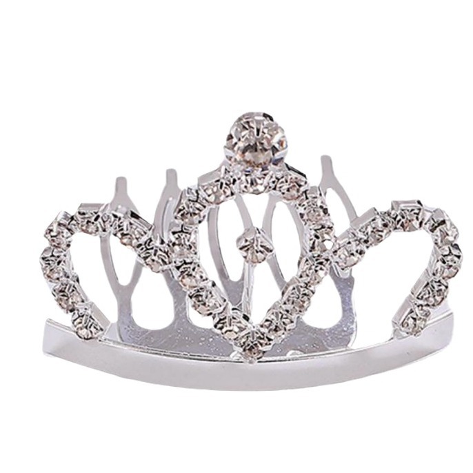 Super Flash rhinestone corona peine accesorios para el cabello de los niños lindos horquilla princesa peine del pelo nupcial updo tocado del pelo