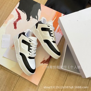 High Version Arc De Triomphe White Shoes Low-Top Sports Shoes Thick-Soled Cowhide Casual Men's Shoes Couple's Women's Shoes Sneakers
