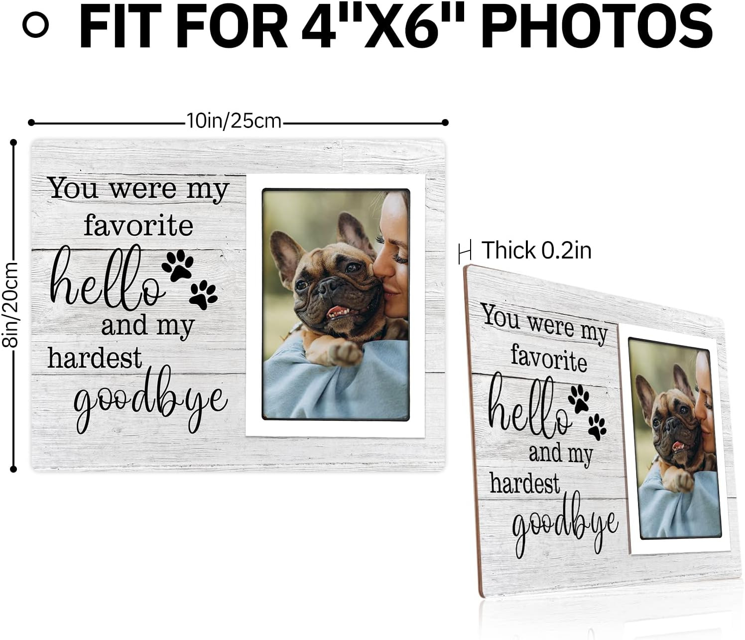 Marco DE FOTOS conmemorativo de perro mascota de madera transfronteriza marco de fotos de escritorio de madera maciza Mesa colgante decoración de la pared marco de fotos