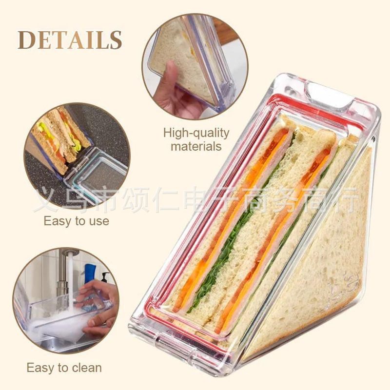 国境を越えた爆発物Triangle Sandwich Container携帯サンドイッチ容器弁当収納ケース|undefined