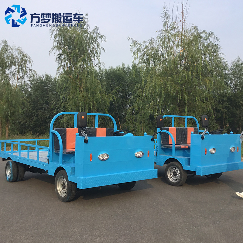 Factory Direct Supply Logistics Cargo Transport Heavy-Duty Traction Electric Four-Wheel Flatbed Transport Vehicle