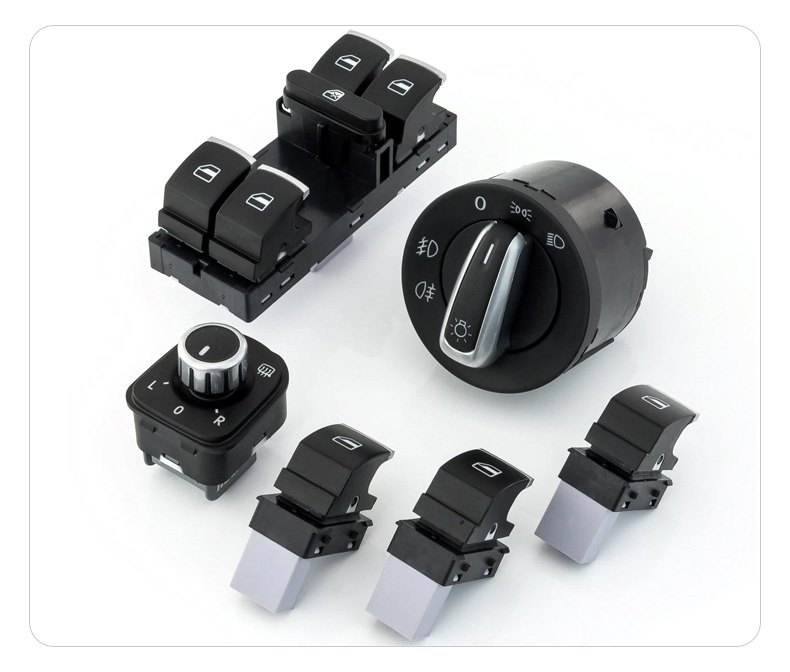 Glass Lift Switch 6-Piece Set Suitable for Volkswagen Magotan Sagitar Golf 5Nd959857 Headlight Switch