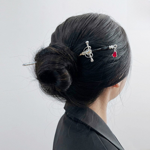 New Chinese Style Ancient Wind and Sword Hairpin, Fashionable and Elegant Hanfu Braid Hairpin, Simple and Modern Hairpin Headwear for Women