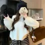 圆领套头宽松秋冬针织衫