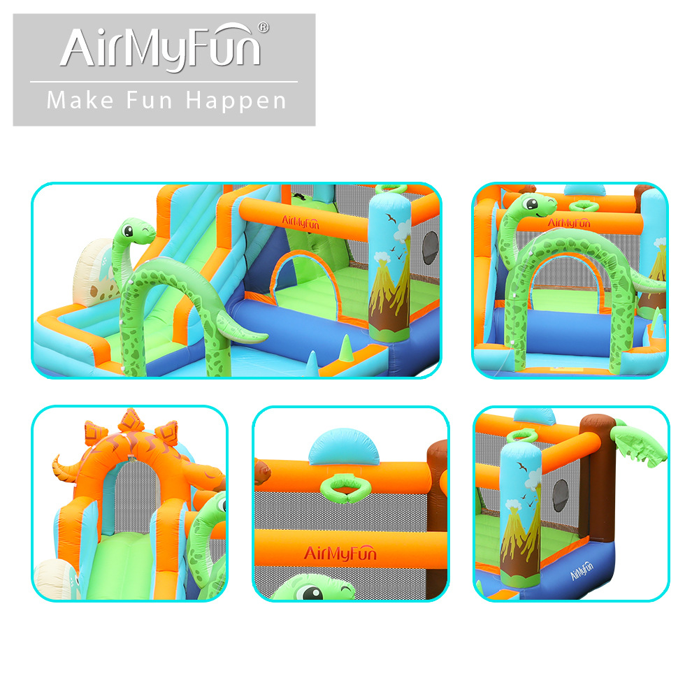 AMF | Hogar para niños Castillo inflable Pequeño parque de fiesta al aire libre Esquí inflable Camas de salto Pequeño castillo para niños