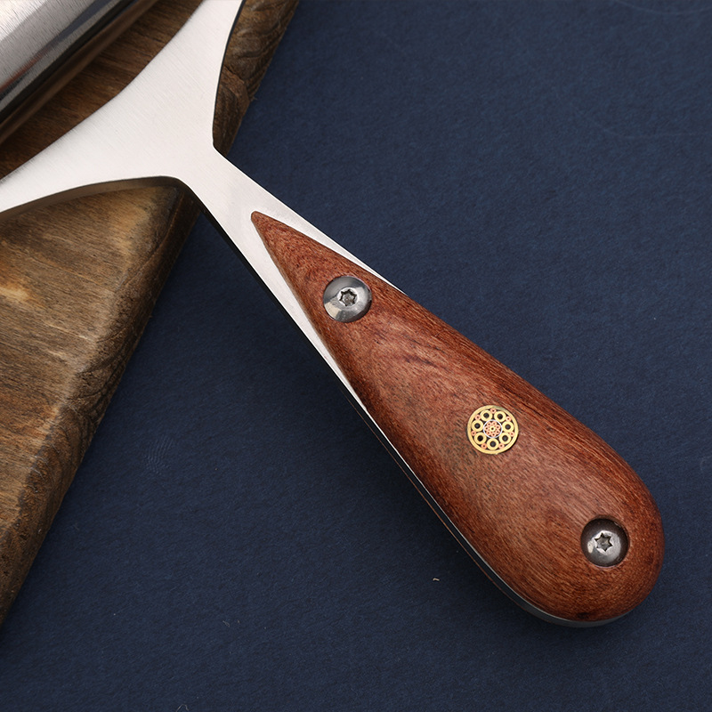 Rodillo de cuero de palisandro rodillo de rueda de empuje DIY herramienta de cuero hecha a mano herramienta de prensado de la piel Borde de cuero presionando rodillo de hierro