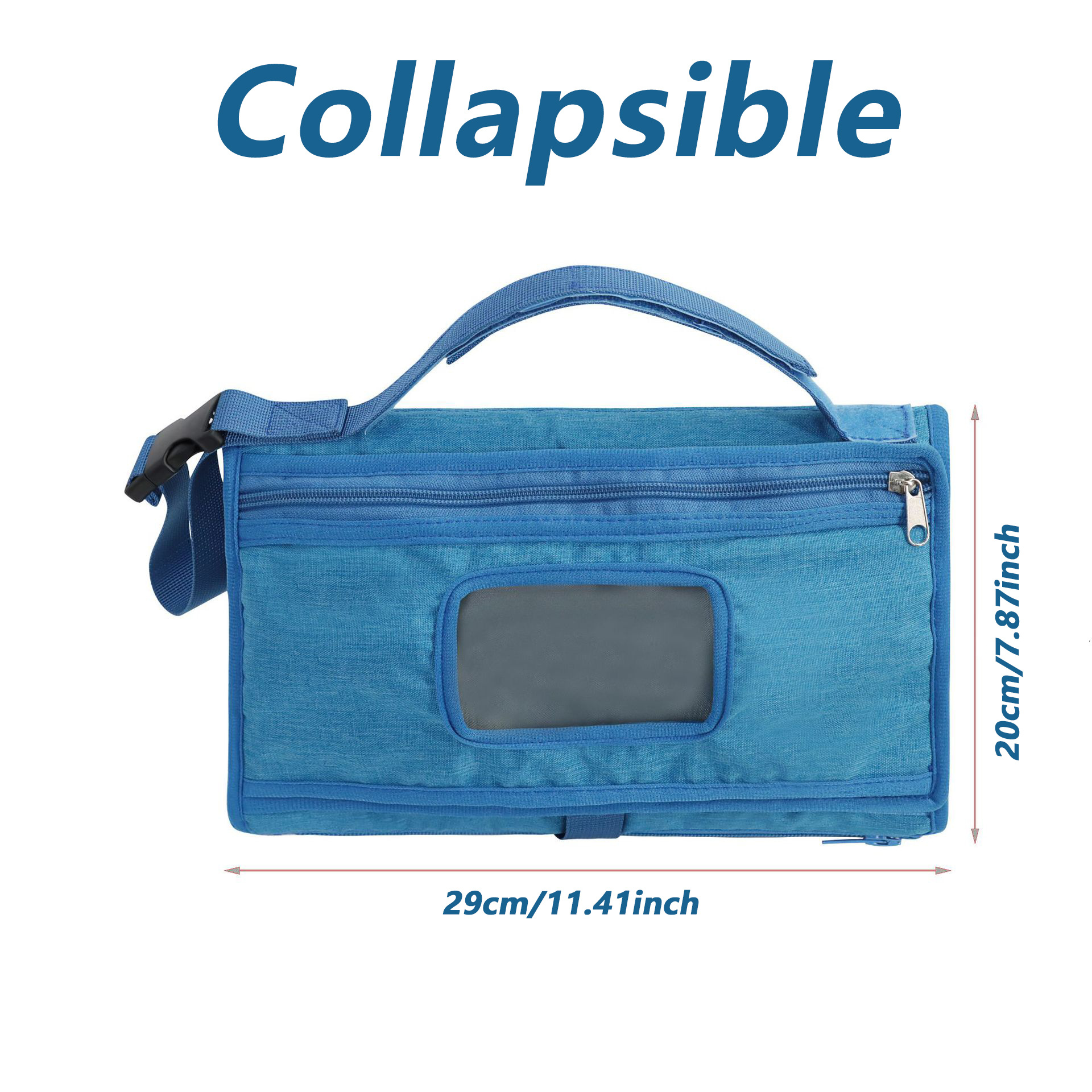 Almohadilla de cambio de pañal para bebé Mesa de pañal impermeable plegable Bolsa de almohadilla de pañal colgante de cochecito de cambio de pañal portátil